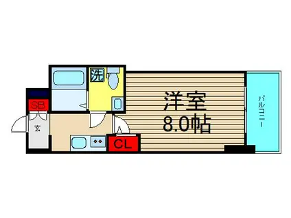 セレニテ桜川駅前プリエ(1K/10階)の間取り写真