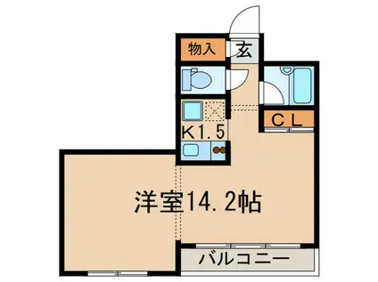 モアイ経堂アナケナ(1K/1階)の間取り写真