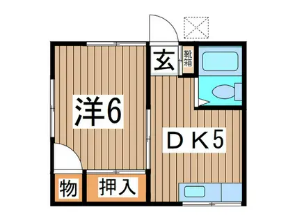 池田アパ-ト(1DK/1階)の間取り写真