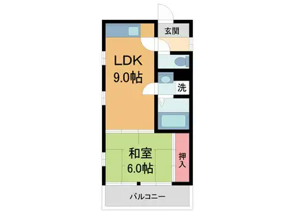 マ・シャンブル(1LDK/5階)の間取り写真