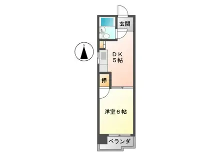 レスカール千代田(1DK/1階)の間取り写真