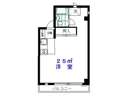 IGコーポ小平(ワンルーム/4階)の間取り写真