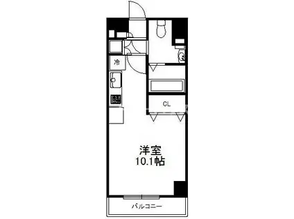 HUMANハイム幕張本郷(ワンルーム/4階)の間取り写真