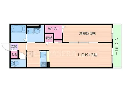 モア エクセレンス(1LDK/3階)の間取り写真