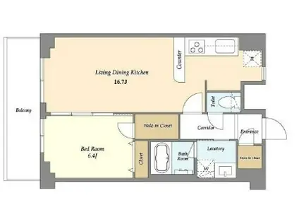 アソシエール大倉山(1LDK/4階)の間取り写真
