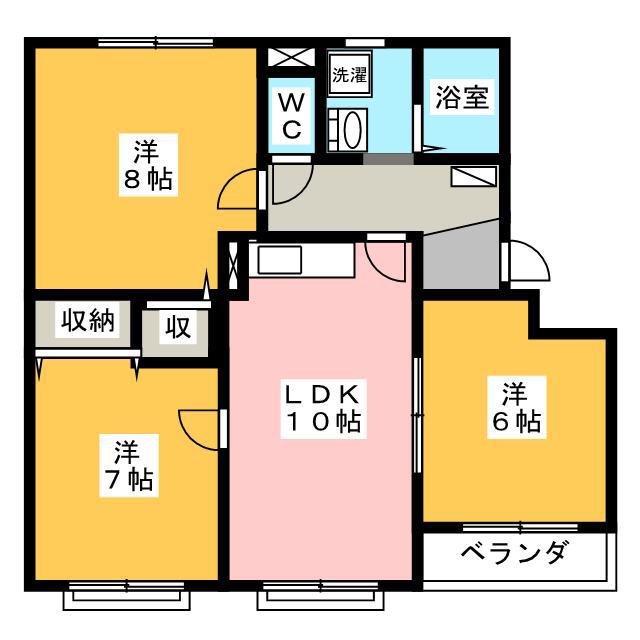 SUPREME MATSUNO(3LDK/2階)の間取り写真