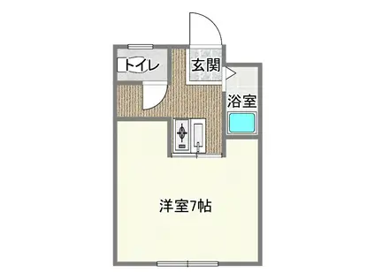 ゆうハウス(1K/2階)の間取り写真