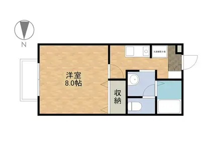 セジュールIZUMI(1K/1階)の間取り写真