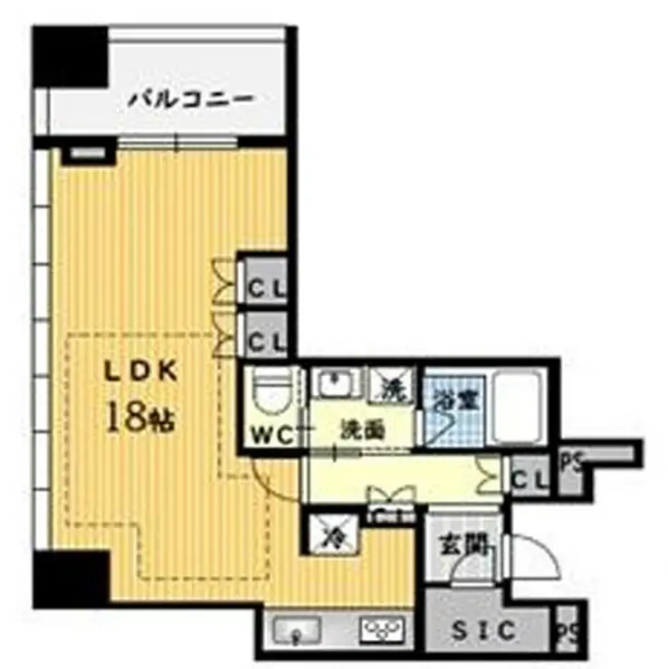 プレミストタワー白金高輪 5階階 間取り