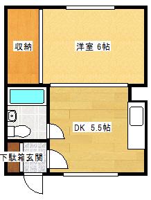 親和ハイツ(1DK/1階)の間取り写真