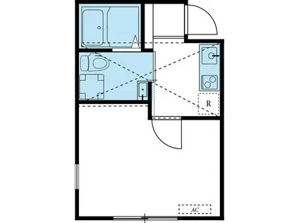 アザーレ鶴川(1K/1階)の間取り写真