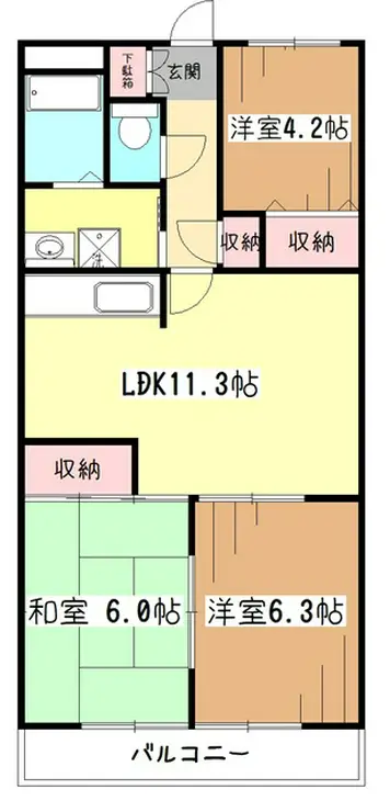 アスティーロイヤル 6階階 間取り
