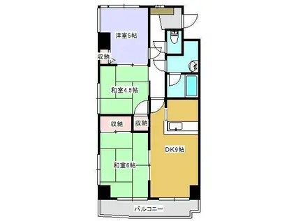 ロイヤルクレスト(3DK/2階)の間取り写真