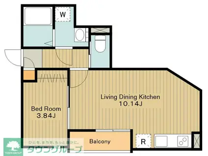 GRADUS八王子(1LDK/2階)の間取り写真