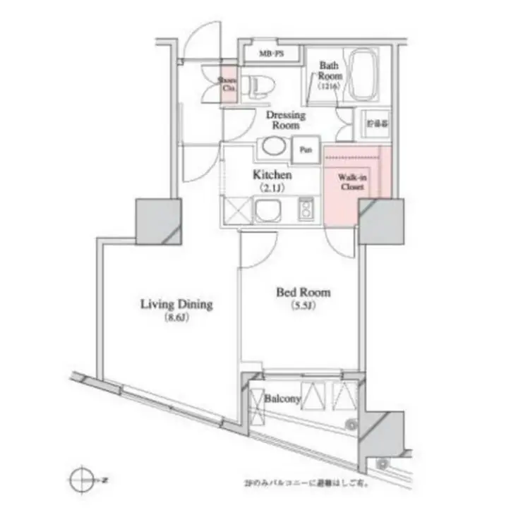 パークキューブ八丁堀 13階階 間取り
