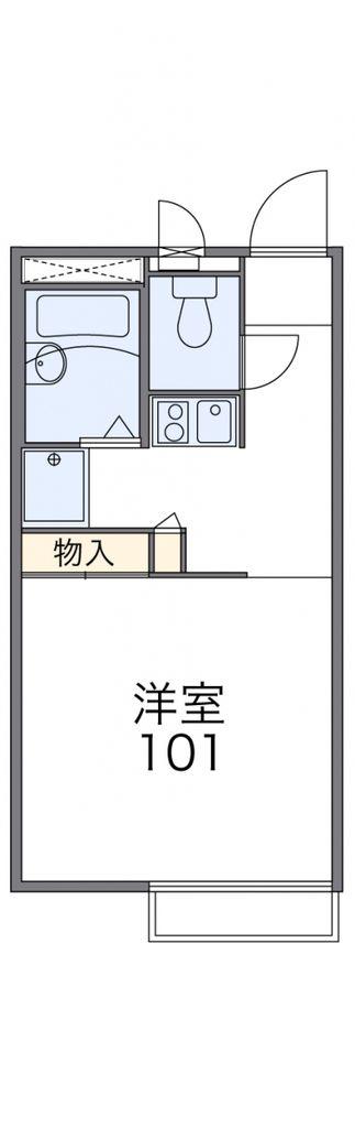 秩父鉄道 東行田駅 徒歩11分 2階建 築28年(1K/2階)の間取り写真