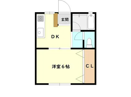 ユーコープ(1DK/2階)の間取り写真