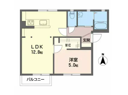 シャーメゾン大町B セ(1LDK/2階)の間取り写真
