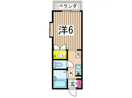 プランド-ルNAKAMARU(1K/2階)の間取り写真