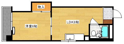 大松己斐ビル(1LDK/4階)の間取り写真
