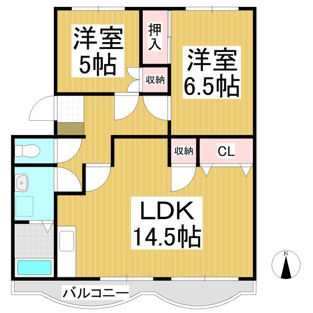 アドバンスアメニティ(2LDK/1階)の間取り写真