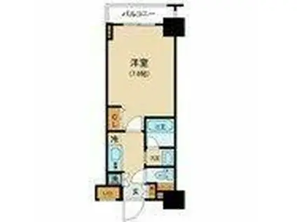 アクサスジーベック秋葉原(1K/5階)の間取り写真