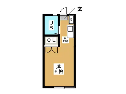 マーガレットハイツ(ワンルーム/1階)の間取り写真