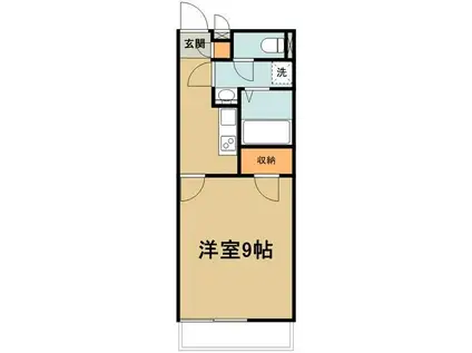 クレイノグローリアIV(1K/3階)の間取り写真