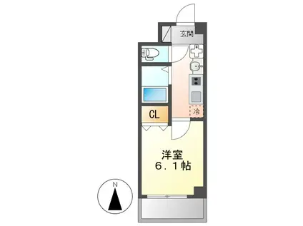 BASIC 2000(1K/3階)の間取り写真