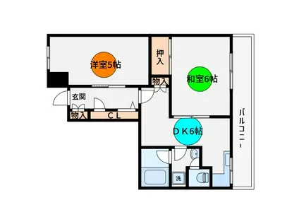 柴又STマンション(2DK/5階)の間取り写真