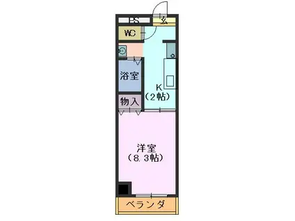 HILLS YAMAZATO(1K/4階)の間取り写真