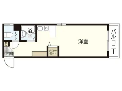 MIRAIZU宇品(ワンルーム/3階)の間取り写真