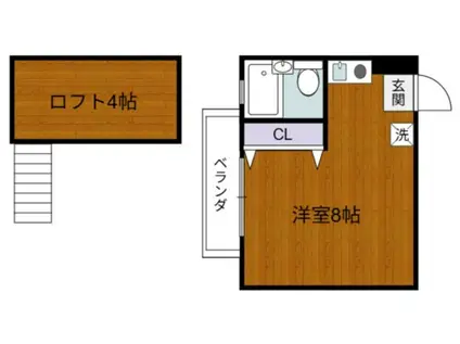 メゾン・泉(ワンルーム/2階)の間取り写真