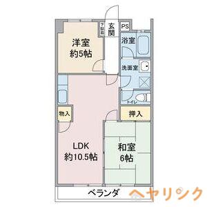 中町田ビル(2LDK/3階)の間取り写真