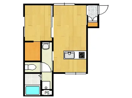 アーバンブランチ鳥屋野南(1LDK/1階)の間取り写真