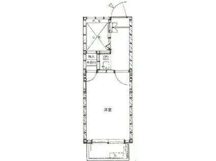 プラザ中野富士見町(1K/2階)の間取り写真