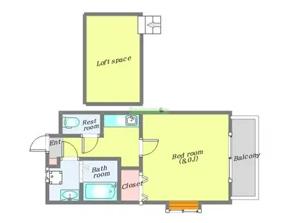 チュアリヒルズII(1K/1階)の間取り写真