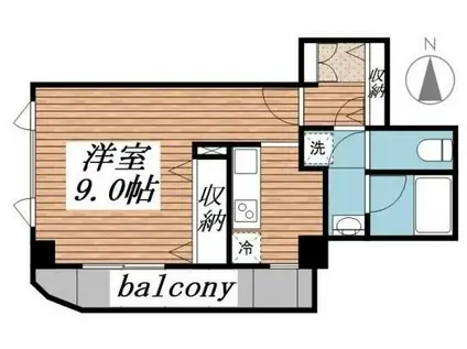 サル・ドュ・セジュール(1K/3階)の間取り写真