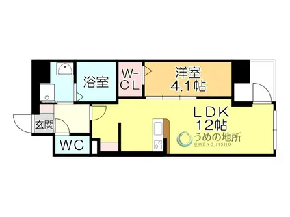 エクストラパレス(1LDK/3階)の間取り写真