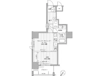 GRANDEUR FUJI(1LDK/3階)の間取り写真