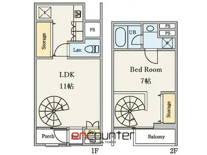 四谷アパートメント(1LDK/1階)の間取り写真
