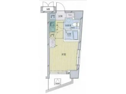 ジュエル大森山王(1K/6階)の間取り写真