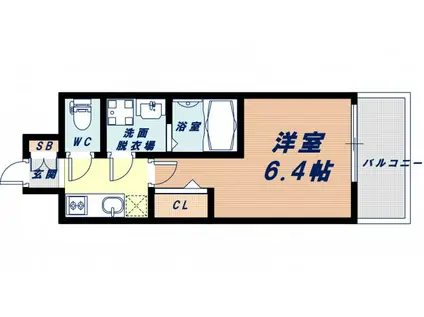 ファーストフィオーレ九条(1K/5階)の間取り写真