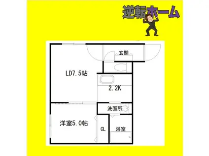 CHERIR PRINTEMPS(1LDK/2階)の間取り写真