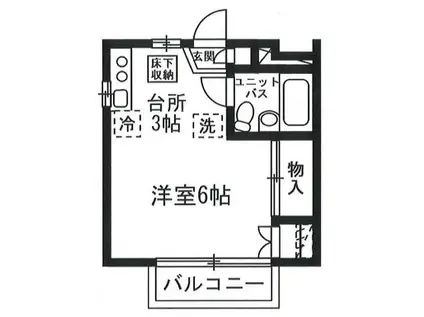 ジェフミナールー女性限定ー(ワンルーム/1階)の間取り写真