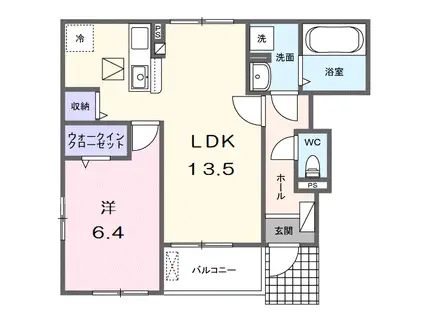 グレースプルミエ(1LDK/1階)の間取り写真