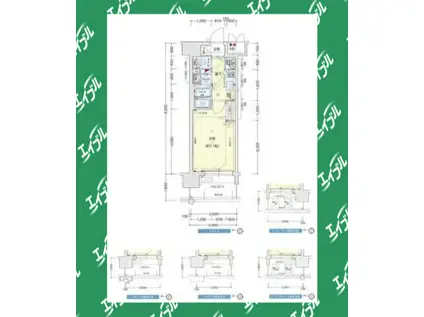 プレサンス大須観音(1K/12階)の間取り写真
