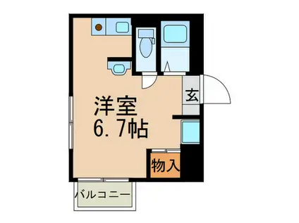 ボーディングハウスY.G(ワンルーム/3階)の間取り写真