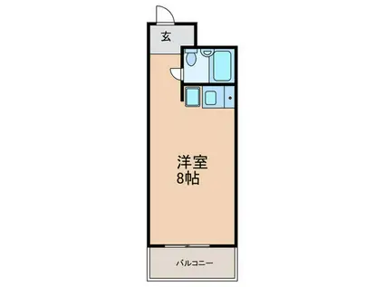 四谷ガーデニア(ワンルーム/5階)の間取り写真