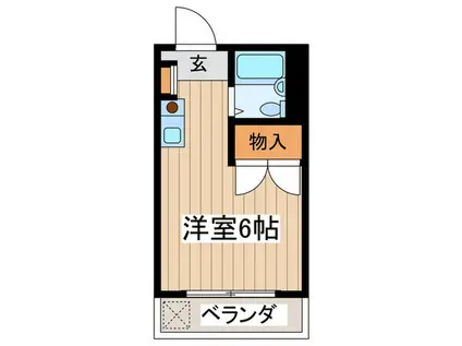 富士見ハイツ(ワンルーム/2階)の間取り写真